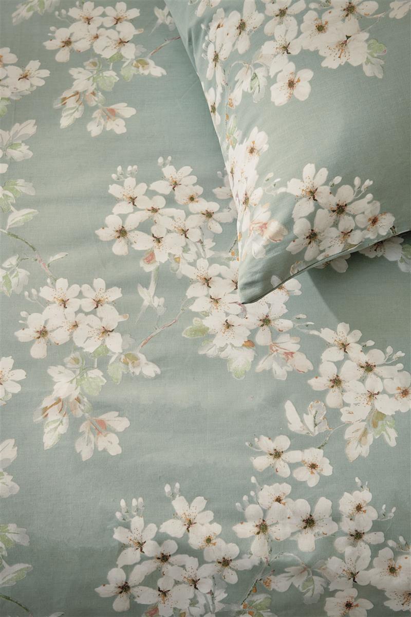 Ariadne at Home Blooming Flowers dekbedovertrek - Blauw Groen
