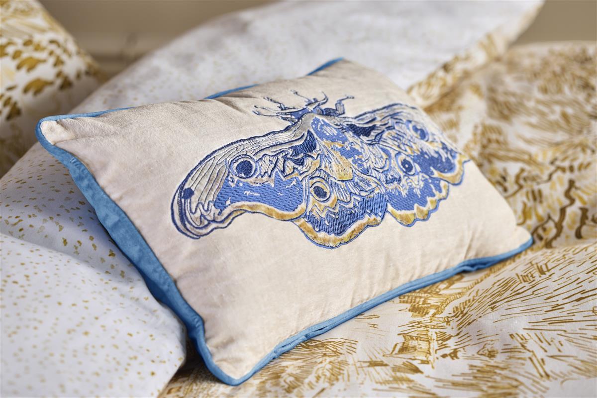 Beddinghouse x Van Gogh Museum Paon de Bonne Nuit Decoratiekussen - Blauw