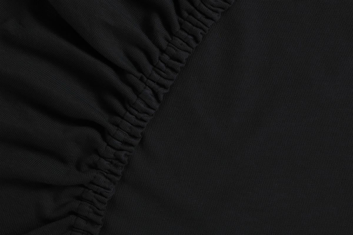 Ambiante Split Topper Fitted Sheet - Cotton - Black