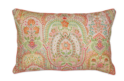 Pip Studio Jabali Flower Quilted Decorative Cushion - Coral Red