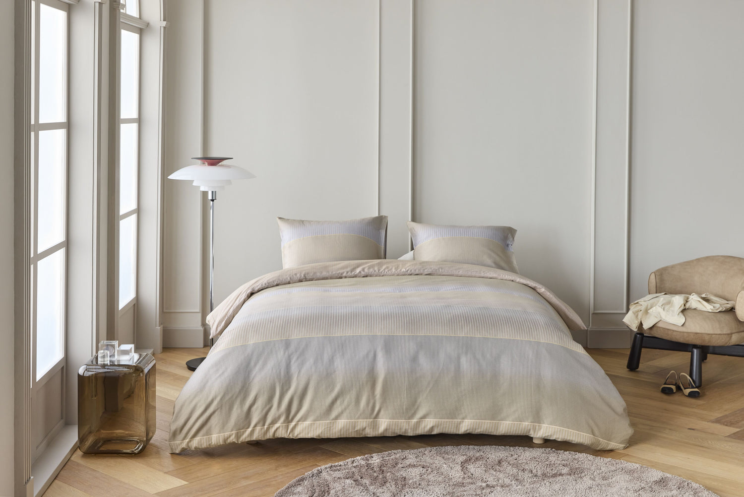 Abstract Dekbedovertrek - Naturel