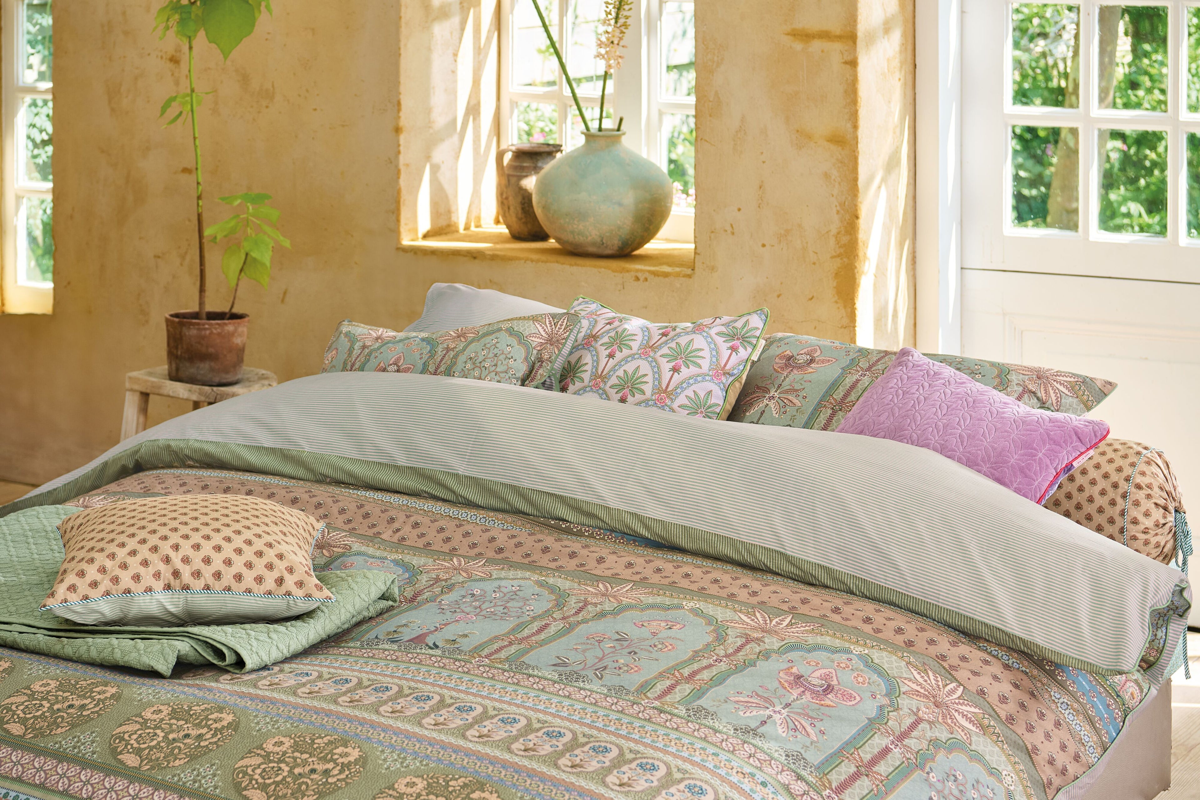 Pip Studio Bollywood Dreams Decoratiekussen - Groen