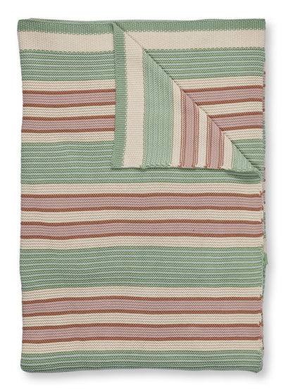 Pip Studio Bonsoir Combistripe Bedspread - Green