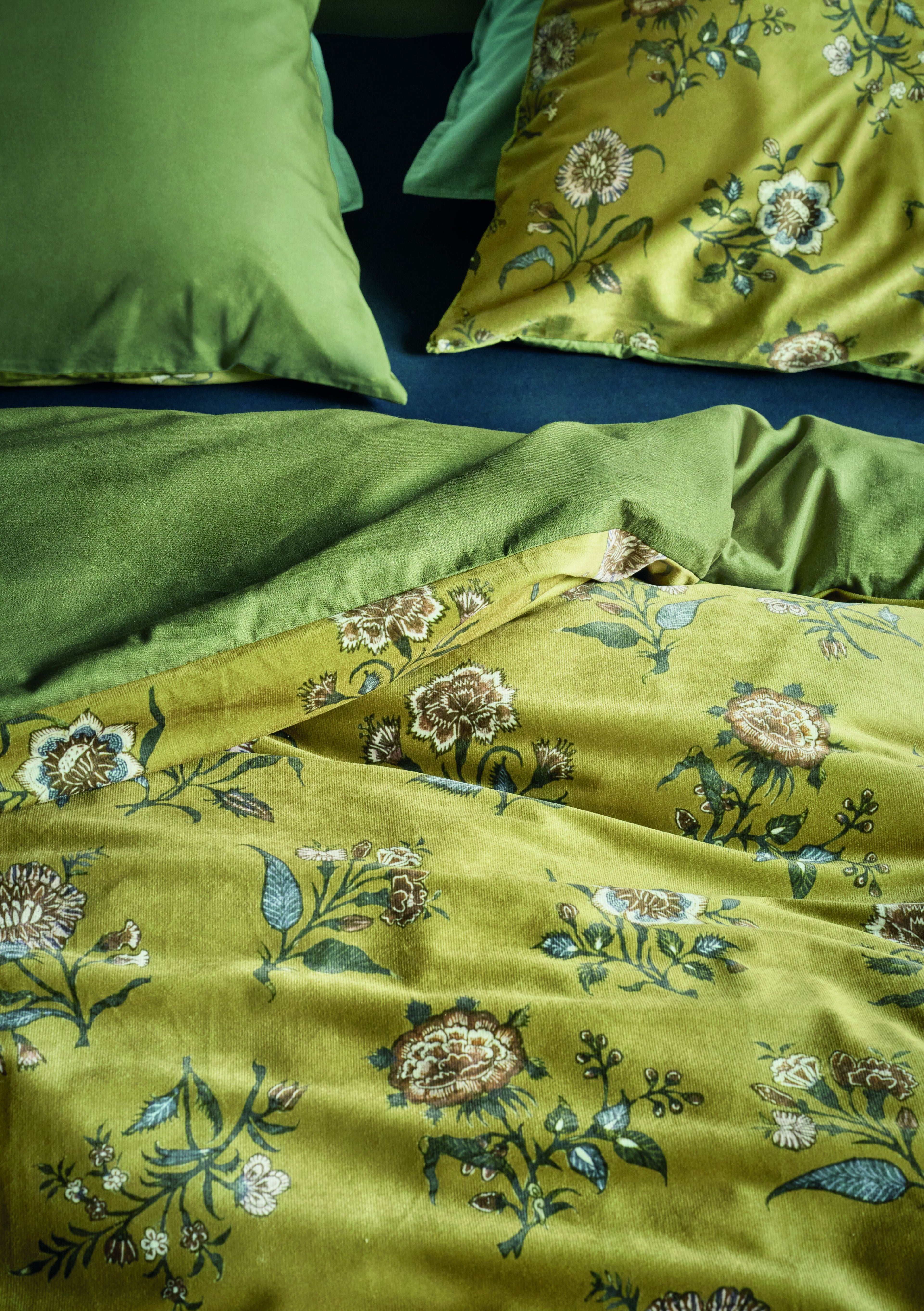 At Home by BeddingHouse Bygone Dekbedovertrek - Olive Green