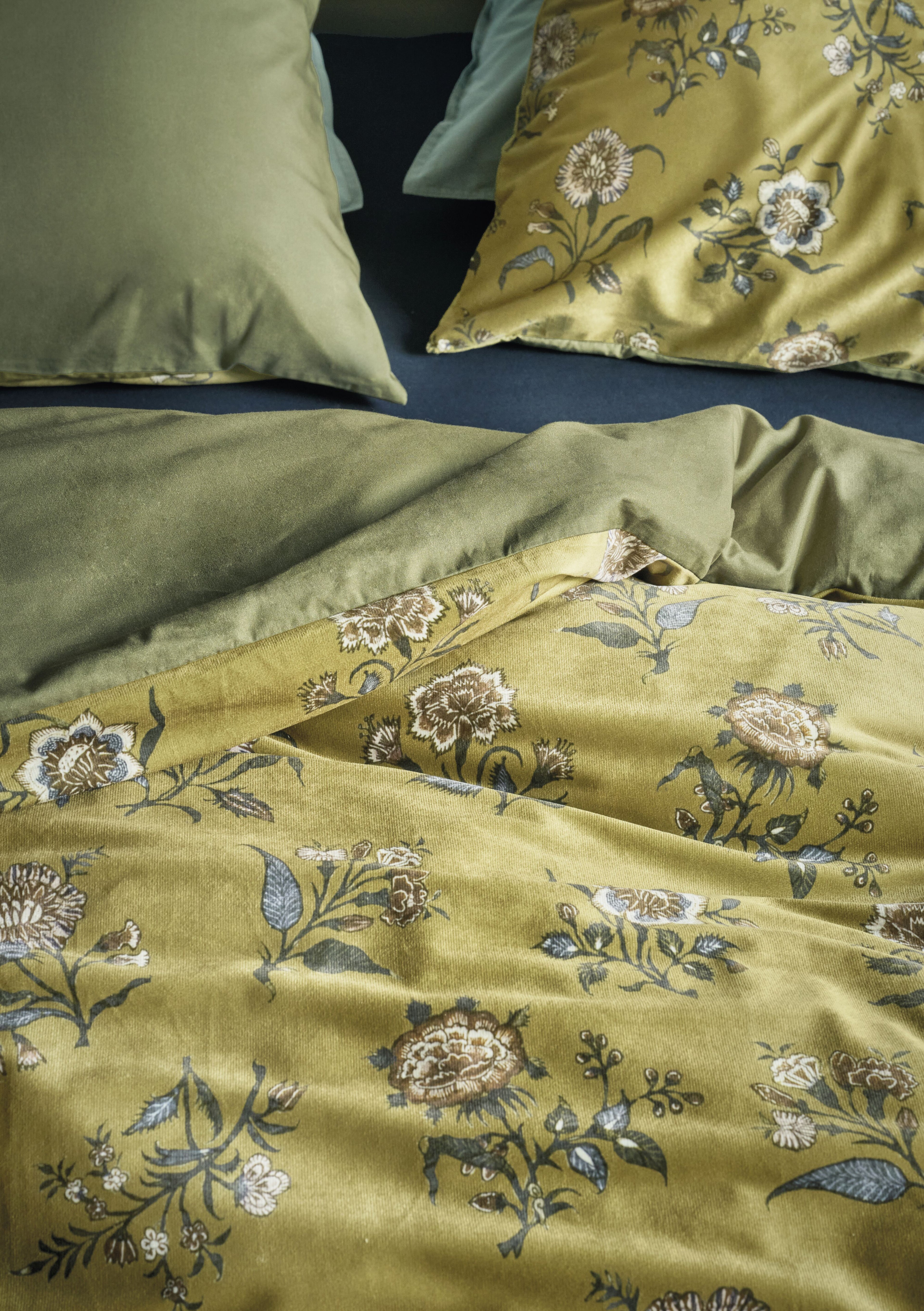 Bygone Duvet Cover - Olive Green