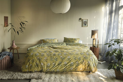 At Home by BeddingHouse Bygone Dekbedovertrek - Olive Green
