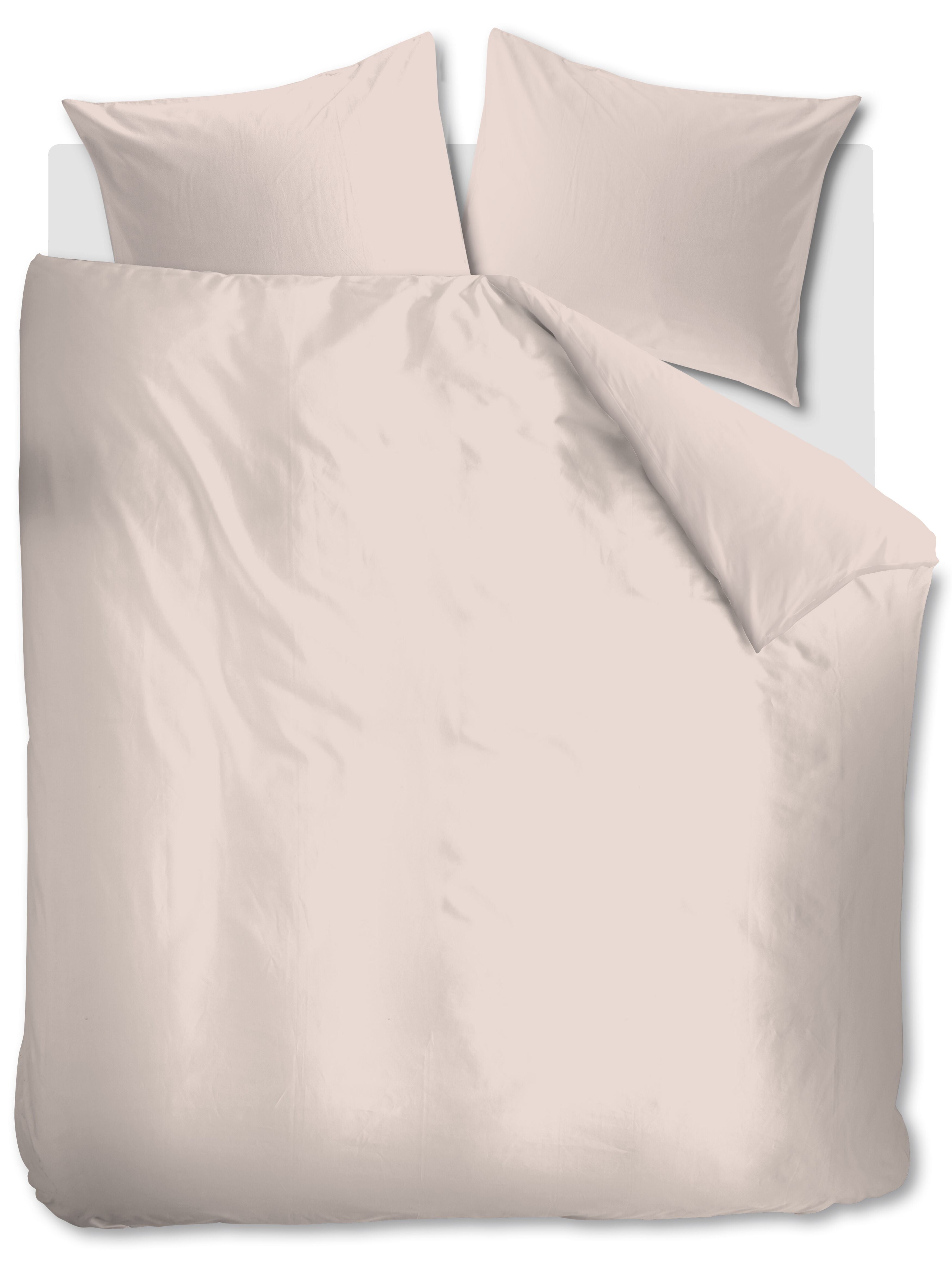 Cotton Uni Dekbedovertrek - Licht roze
