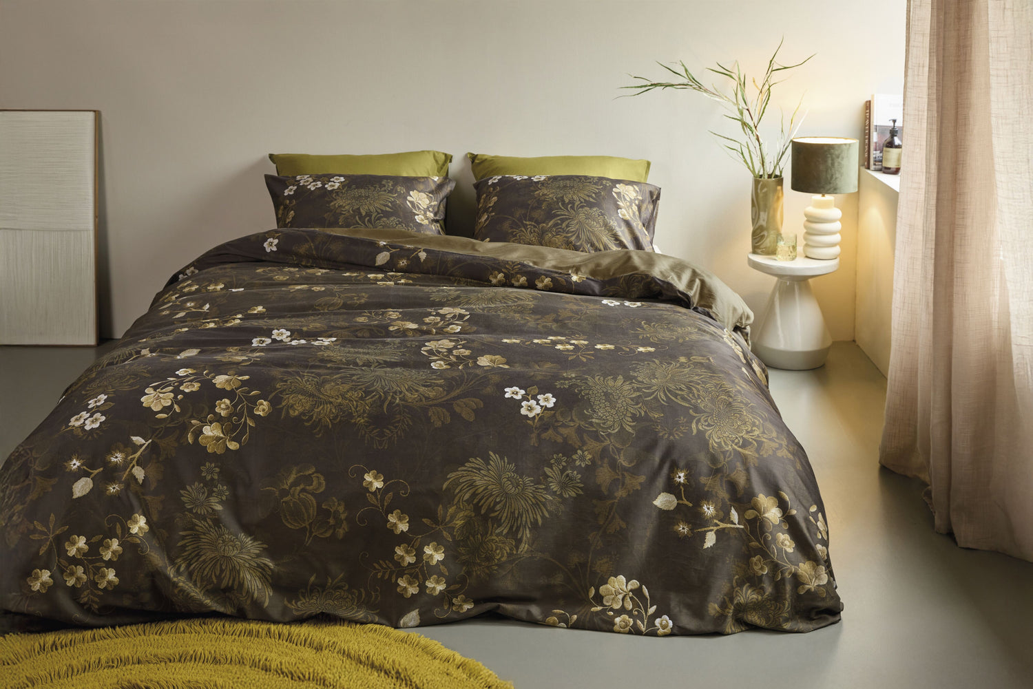 Beddinghouse Darcy Dekbedovertrek - Olive Green