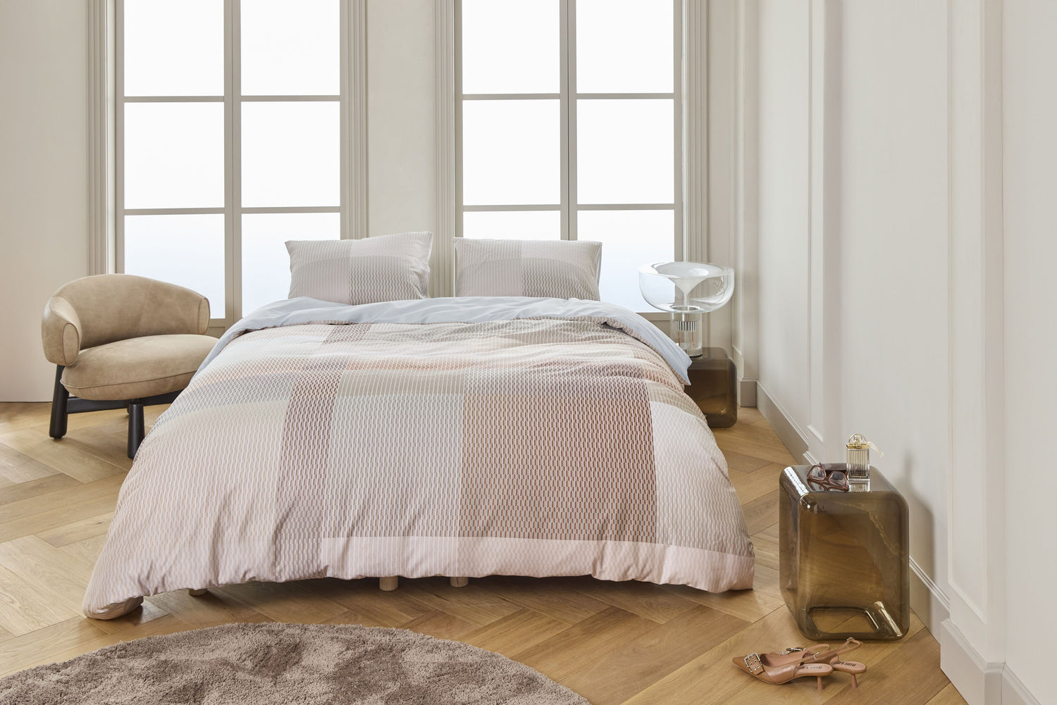 Digital Weave Duvet Cover - Grey Green