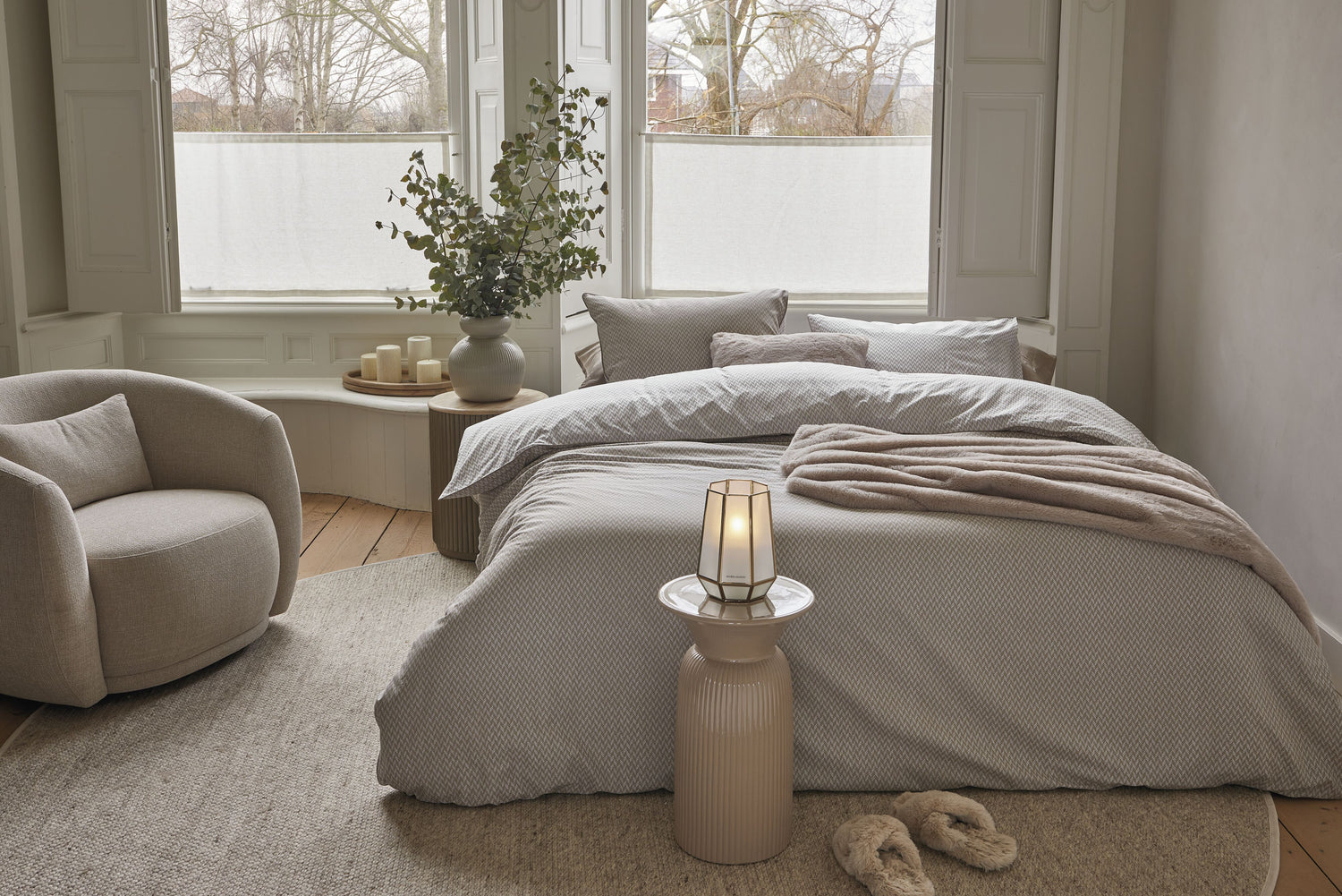 Rivièra Maison Emery Dekbedovertrek - Taupe