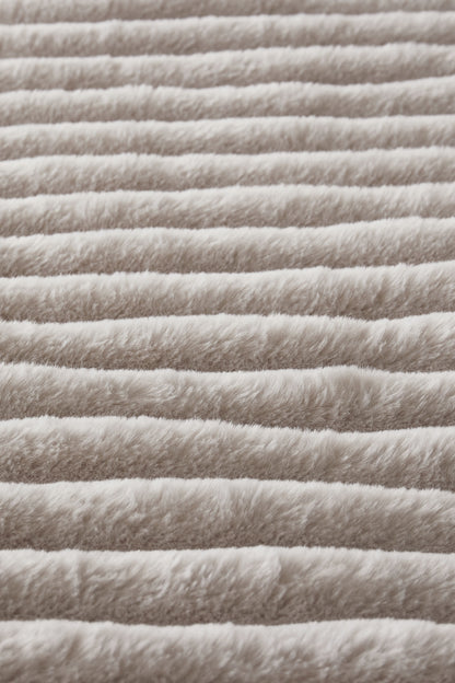 Rivièra Maison Furry Stripes Dekbedovertrek - Gebroken wit