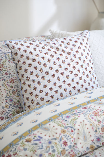 Pip Studio Jaipur Flower Decorative Cushion - Light Blue