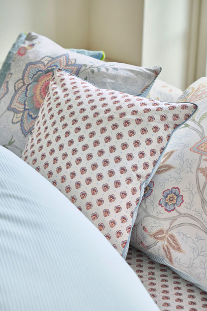 Pip Studio Jaipur Flower Decorative Cushion - Light Blue