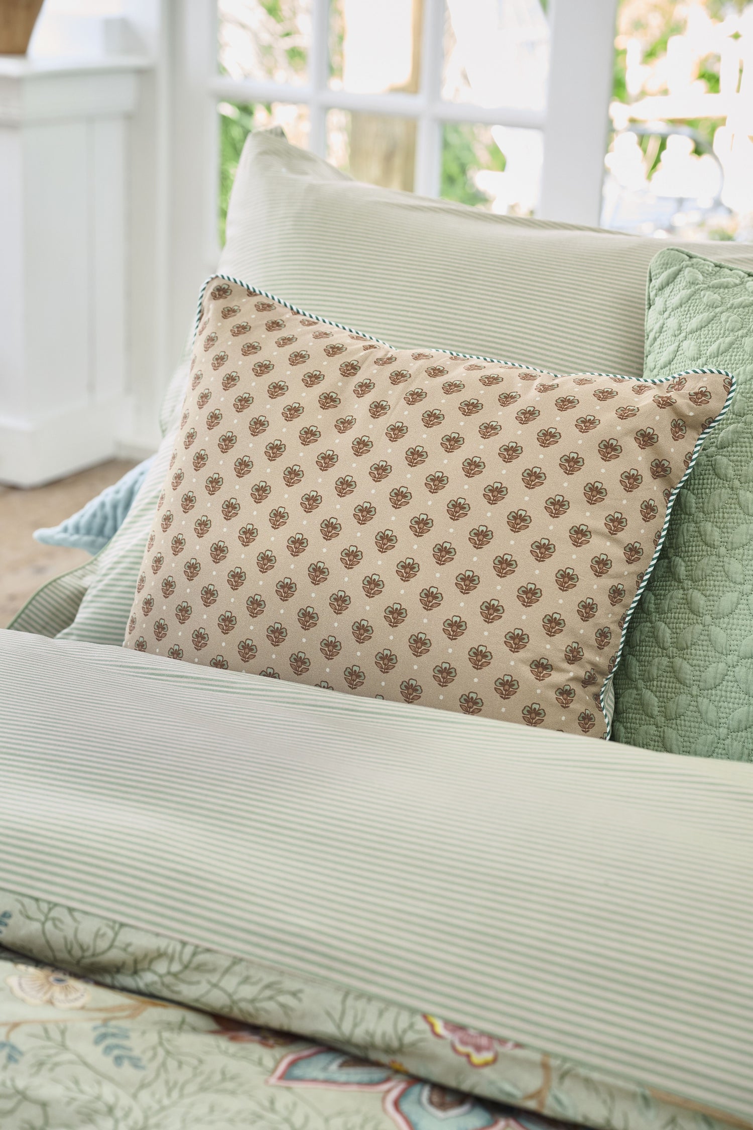 Pip Studio Jaipur Flower Decoratiekussen - Groen