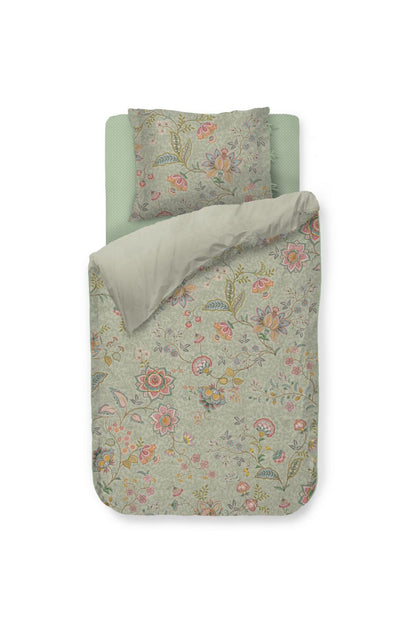 Mumbai Morning Duvet Cover - Light green