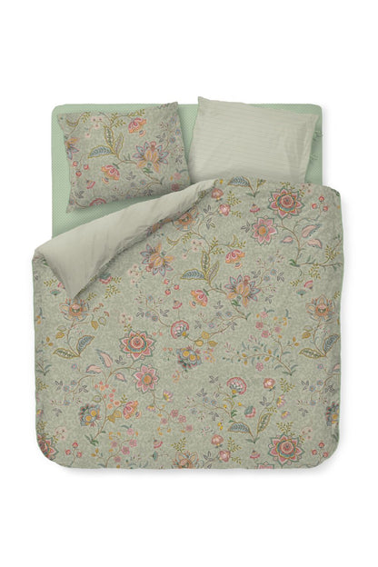 Mumbai Morning Duvet Cover - Light green
