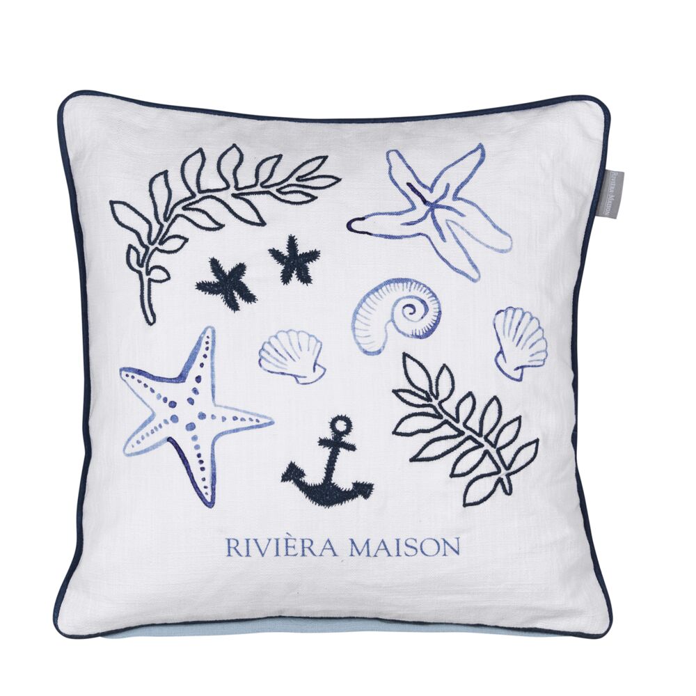 Rivièra Maison Sail Away Decoratiekussen - Blauw
