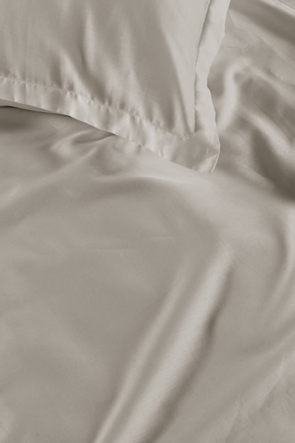 Satin Solid Duvet Cover - Sand