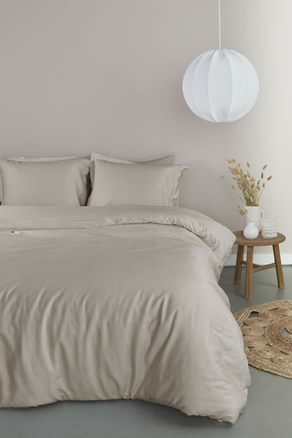 Satin Solid Duvet Cover - Sand