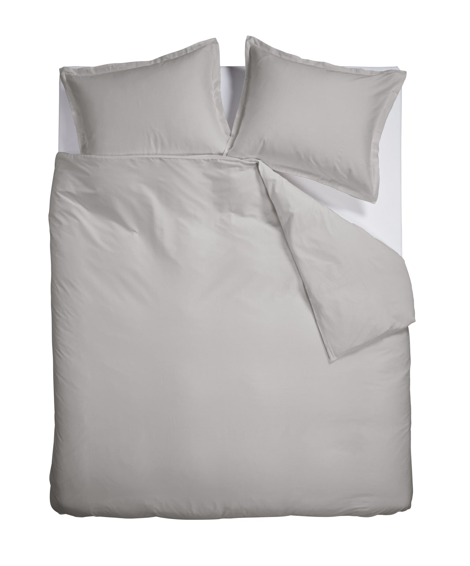 Satin Plain Duvet Cover - Grey