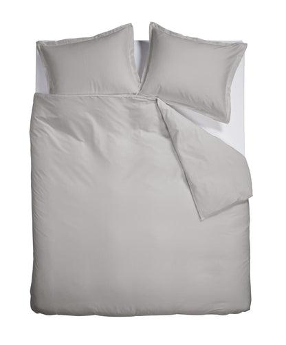 Satin Plain Duvet Cover - Grey