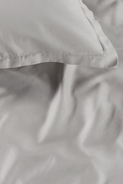 Satin Plain Duvet Cover - Grey