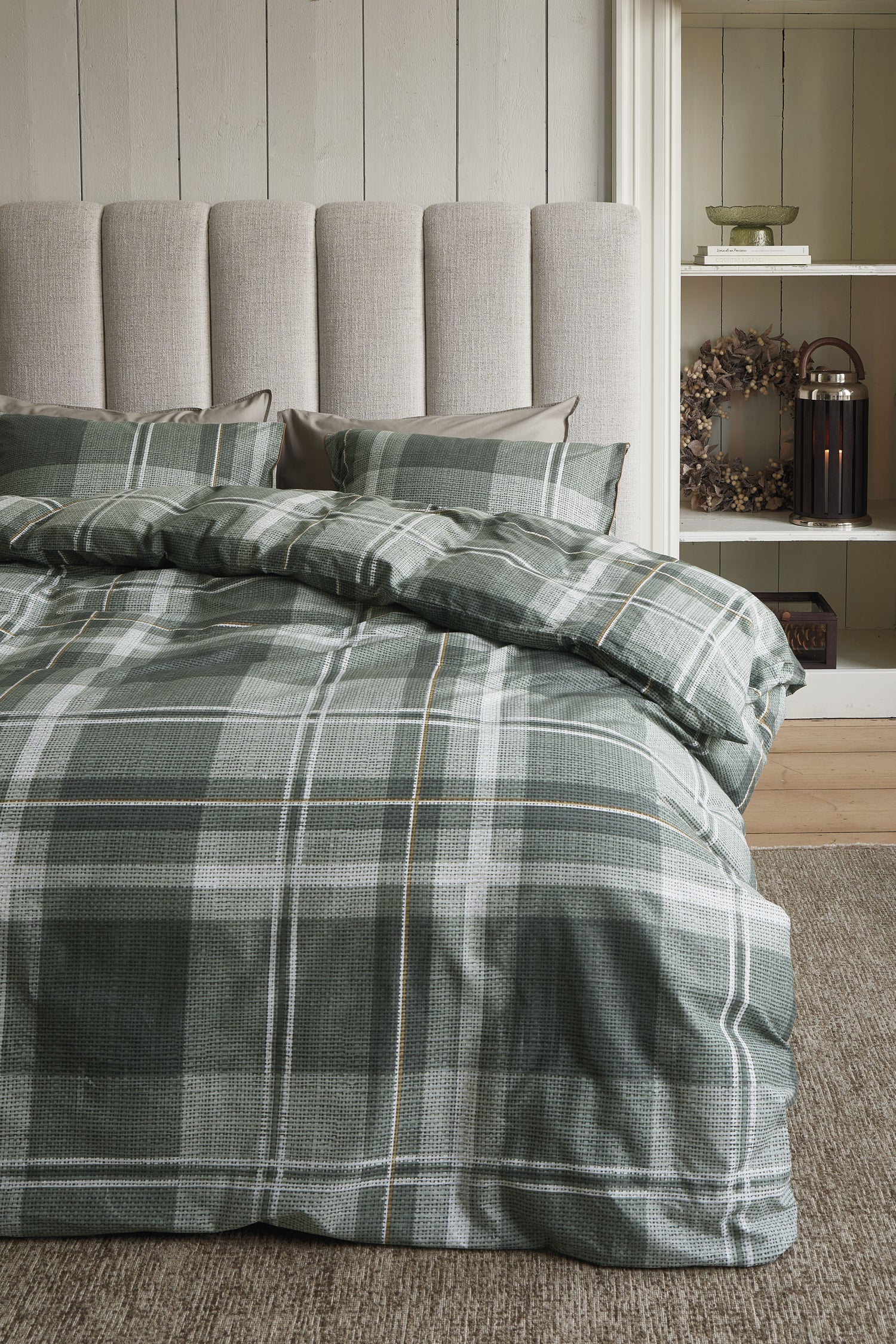 Rivièra Maison Tartan Check Dekbedovertrek - Groen