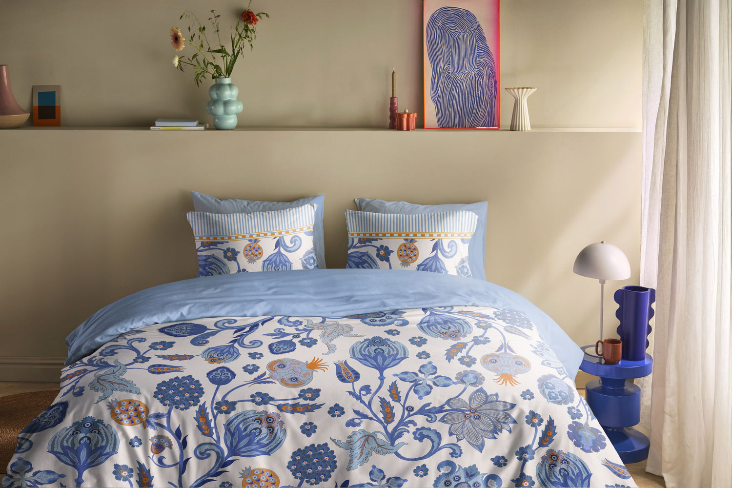 Taya Duvet Cover - Blue