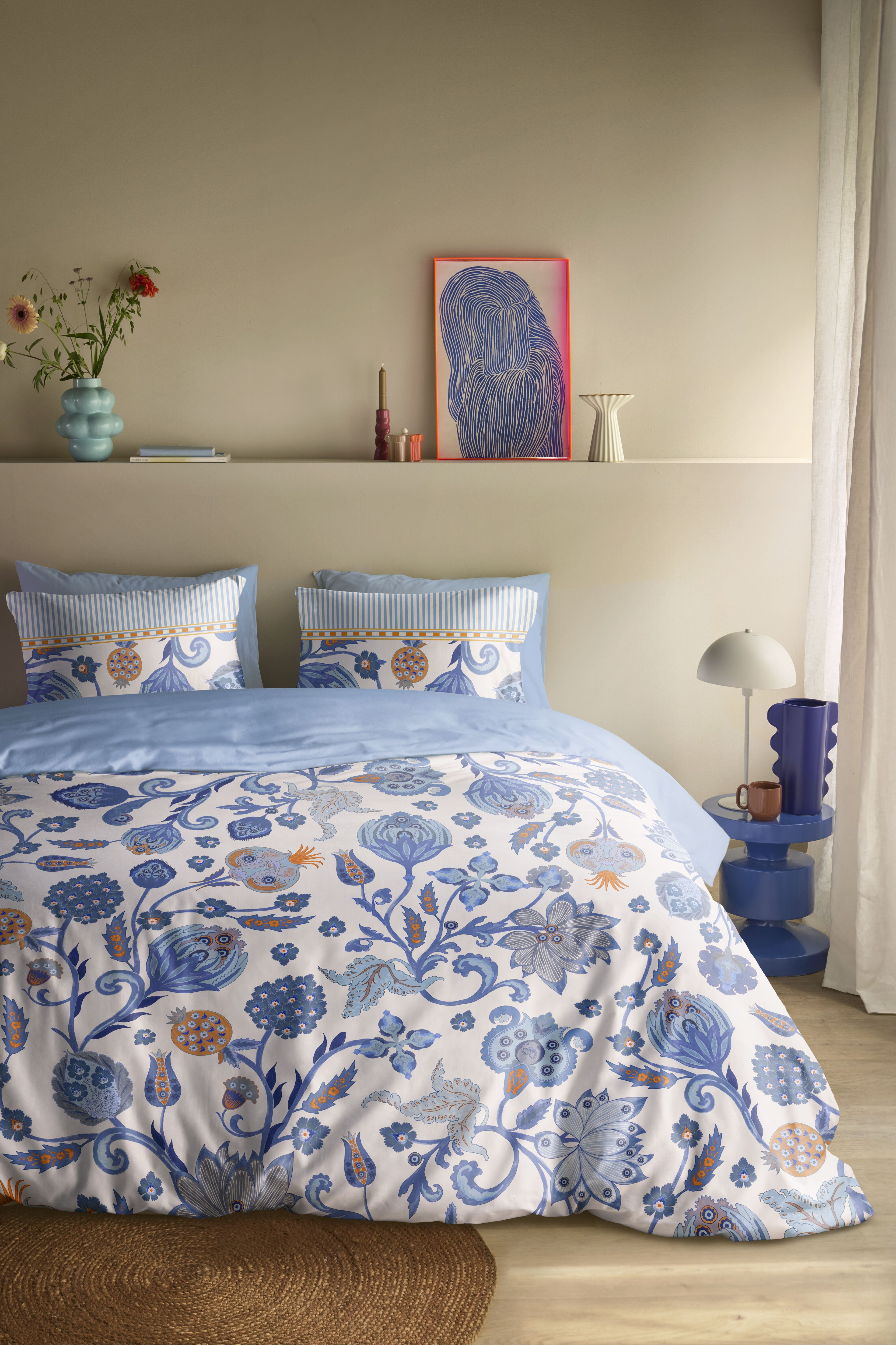 Taya Duvet Cover - Blue