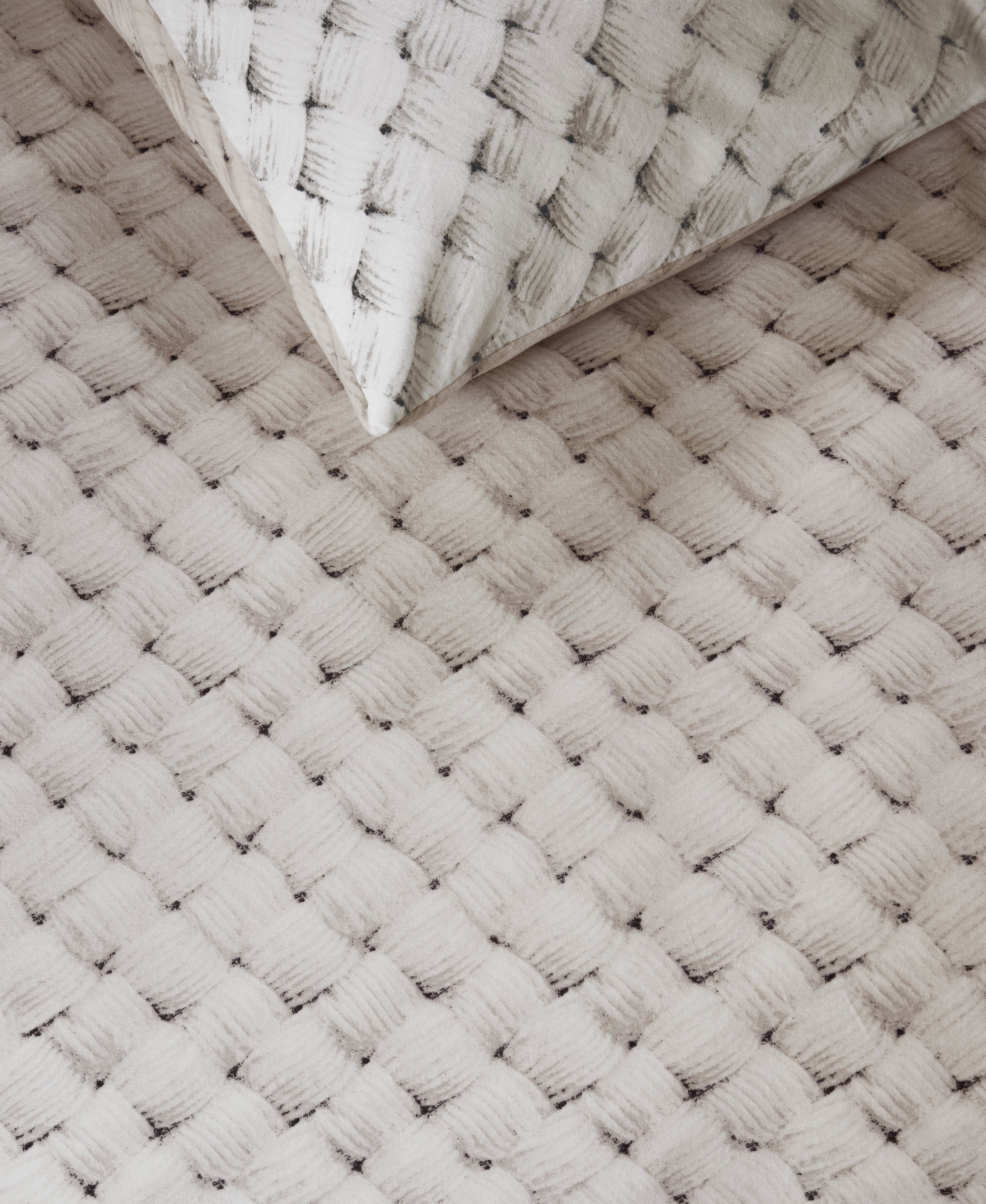 Woven Wool Dekbedovertrek - Naturel