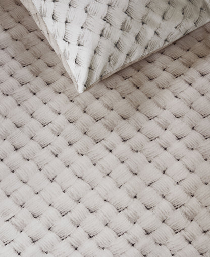 Woven Wool Dekbedovertrek - Naturel