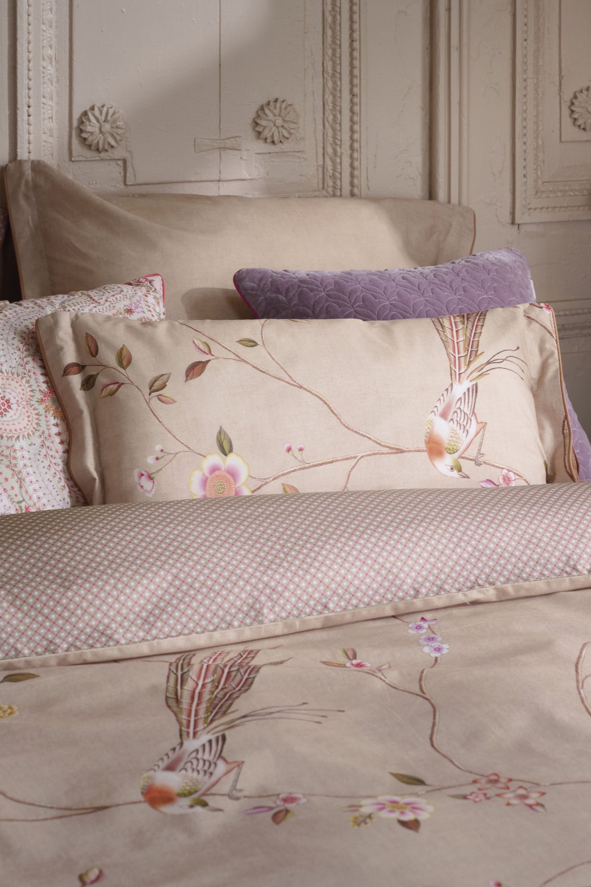 Pip Studio Bamboo Blossom Decoratiekussen - Khaki