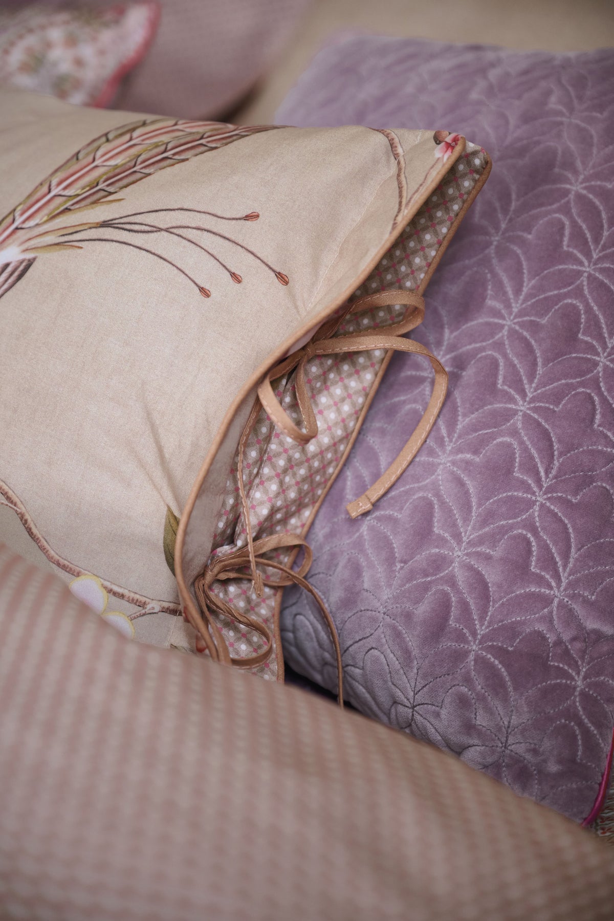 Pip Studio Bamboo Blossom Decoratiekussen - Khaki