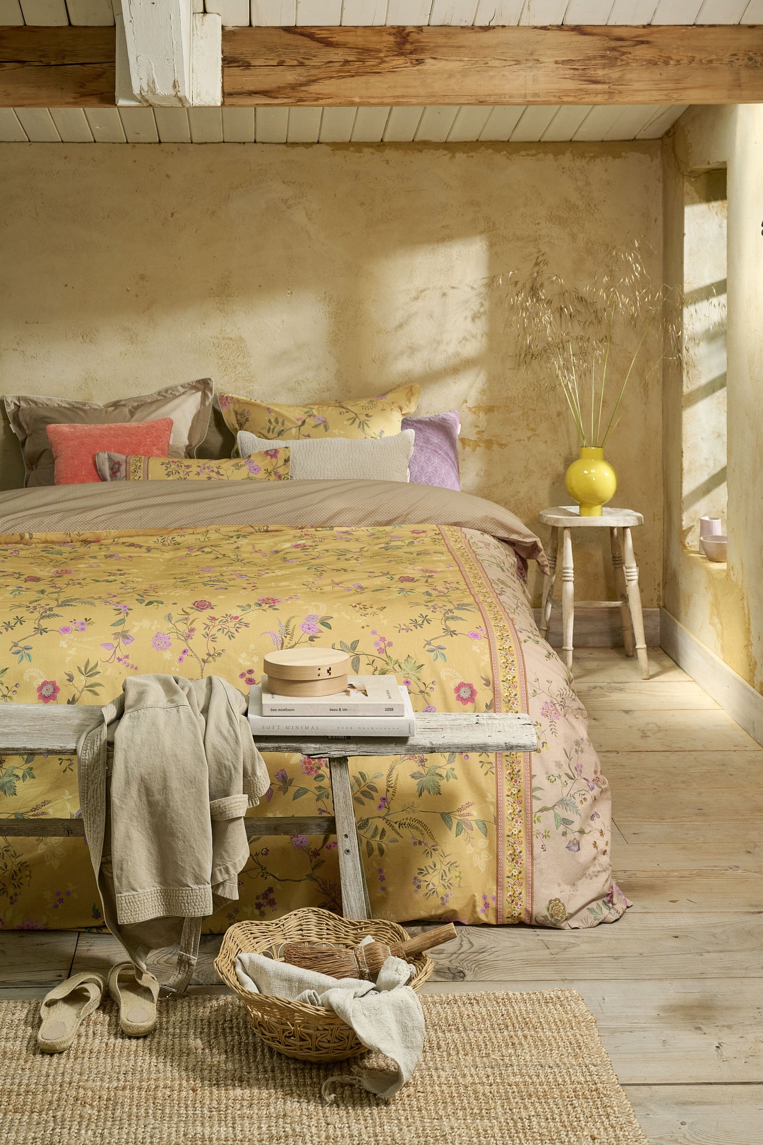 Pip Studio Bodhi Flower Decorative Cushion - Yellow