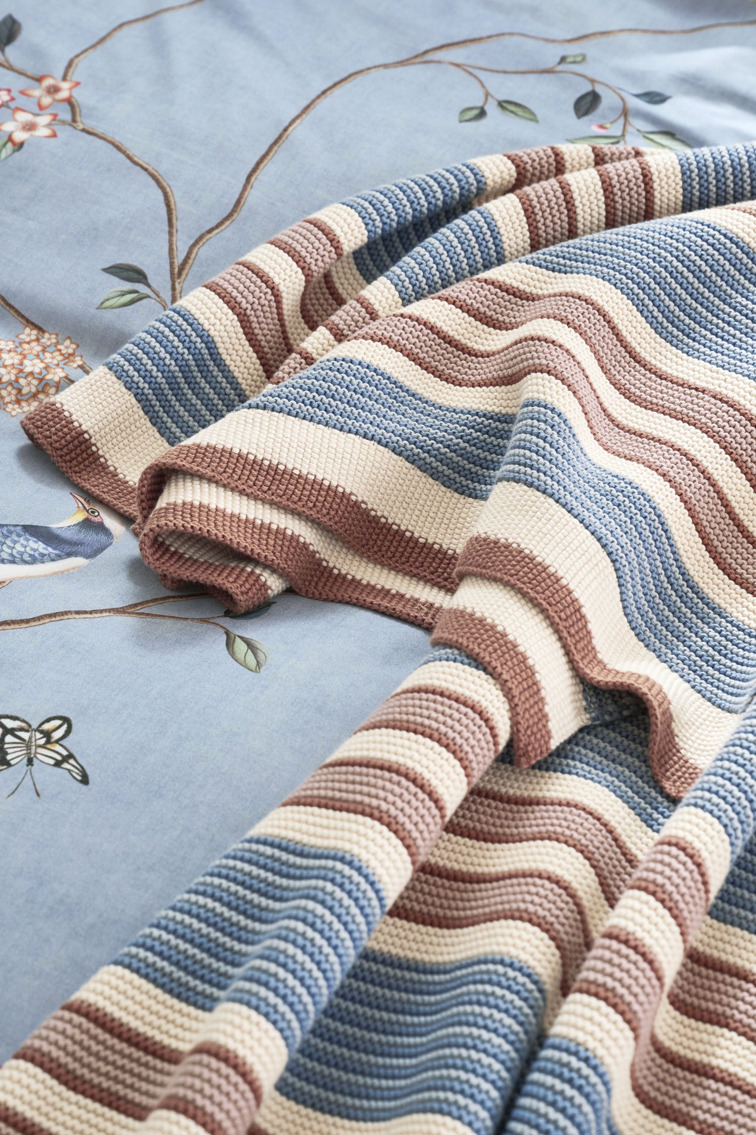 Pip Studio Bonsoir Combistripe Sprei - Blauw
