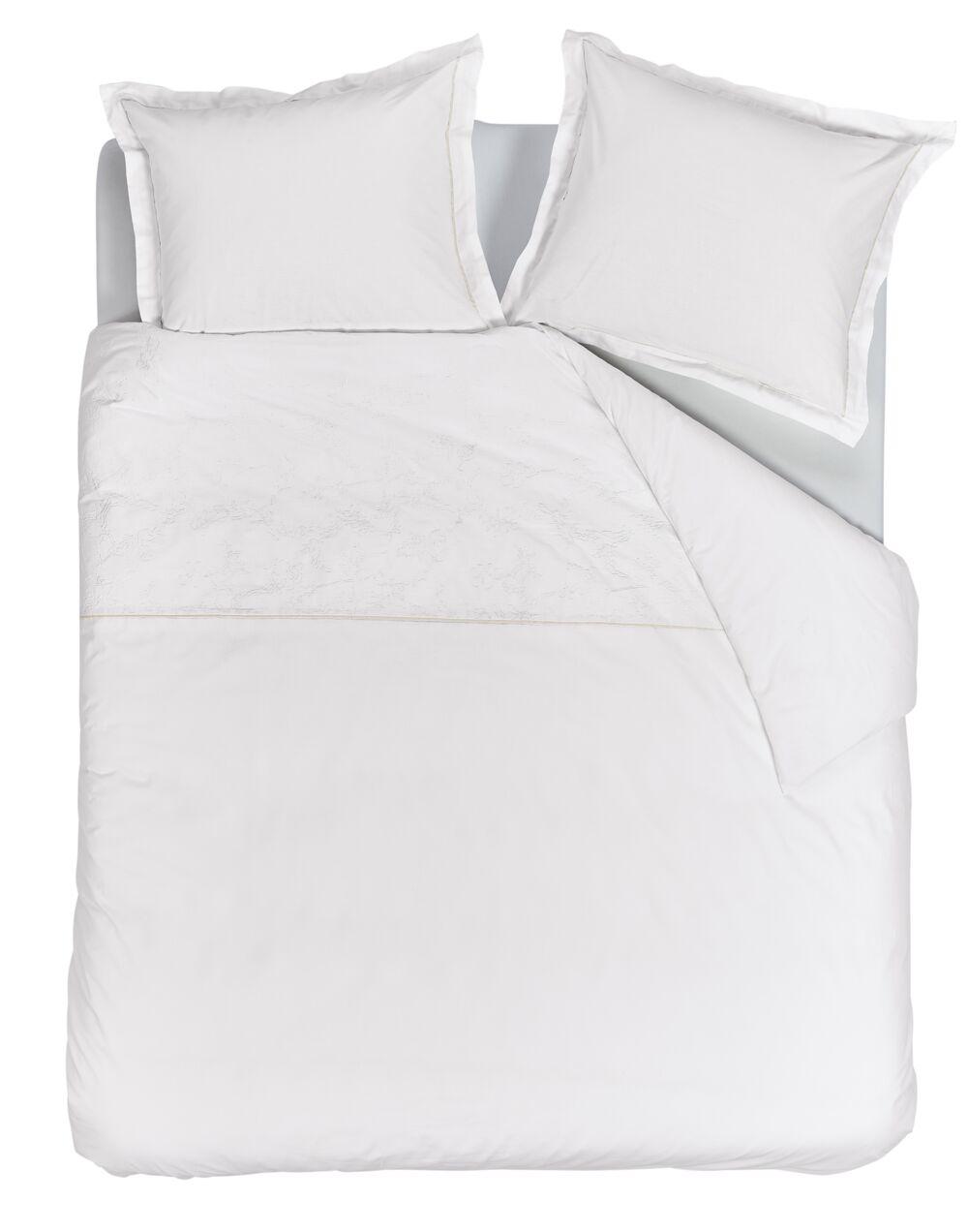 Broderie Fleurie Duvet Cover - White