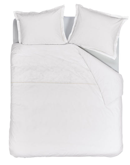 Broderie Fleurie Duvet Cover - White