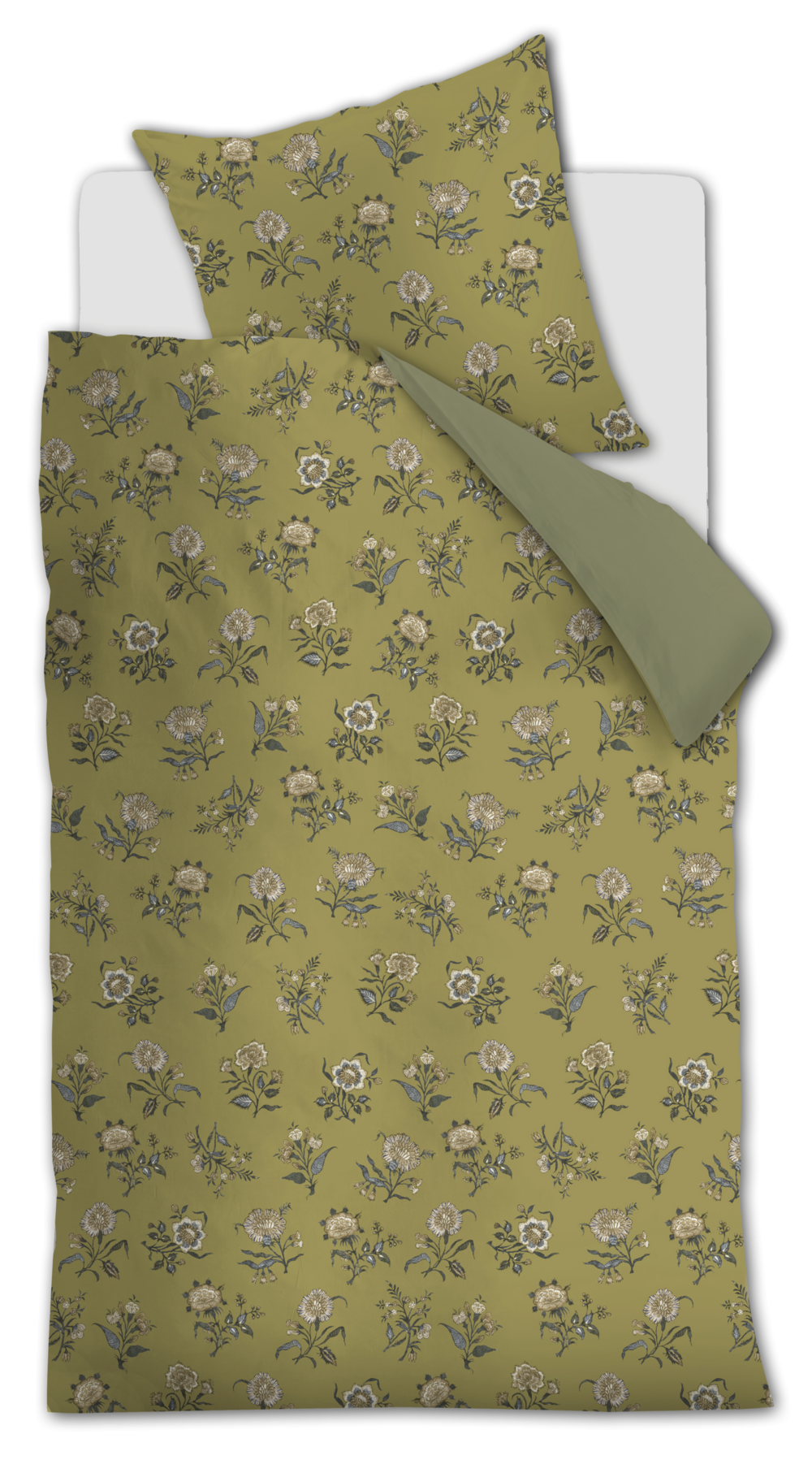 Bygone Duvet Cover - Olive Green