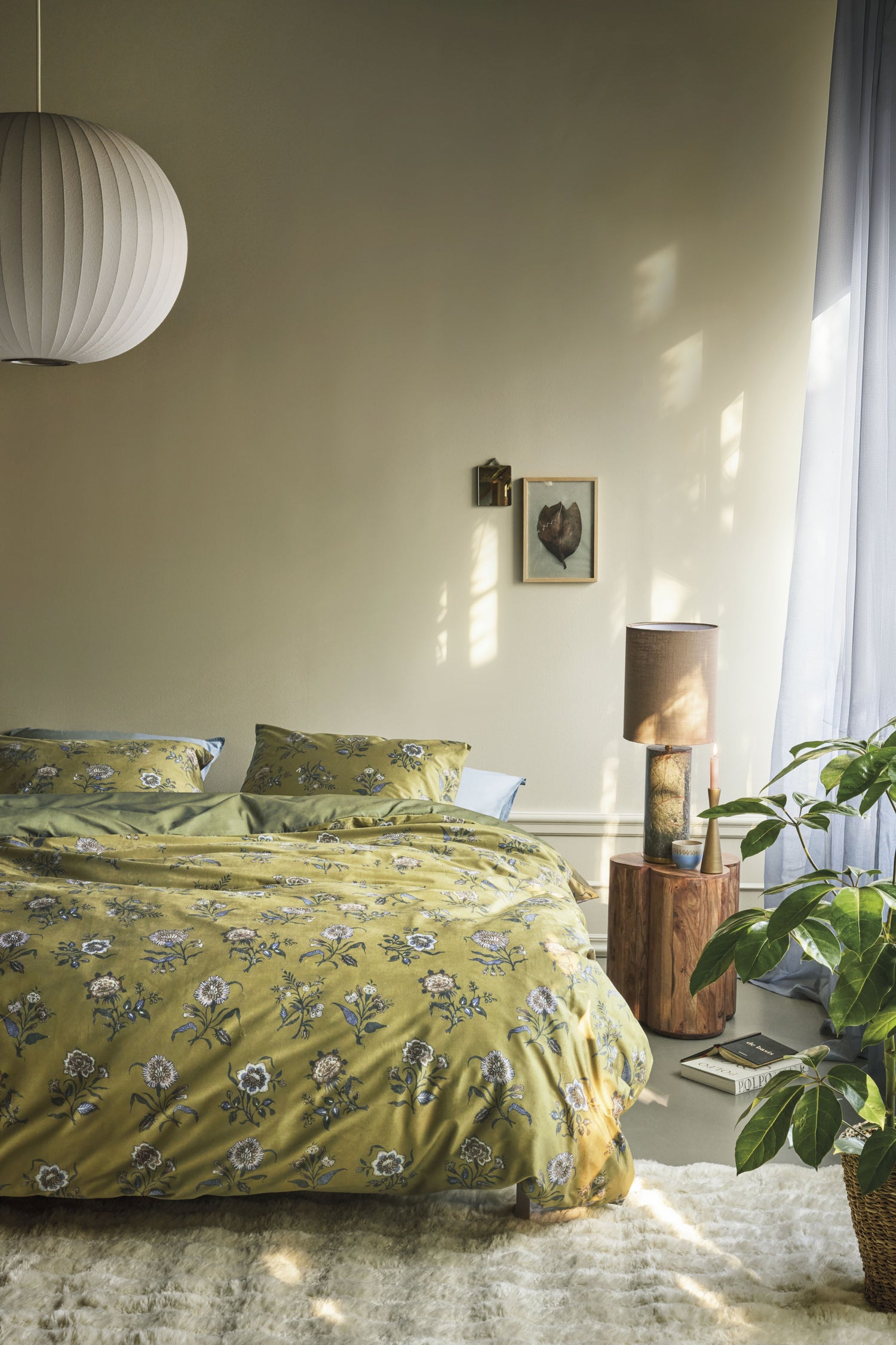 Bygone Duvet Cover - Olive Green