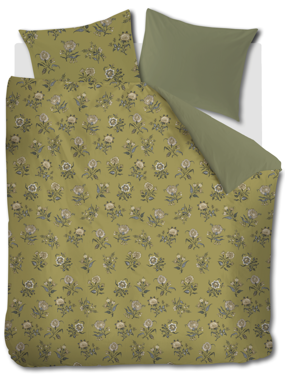 Bygone Duvet Cover - Olive Green