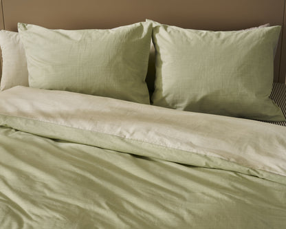 Cozy Slub Duvet Cover - Green
