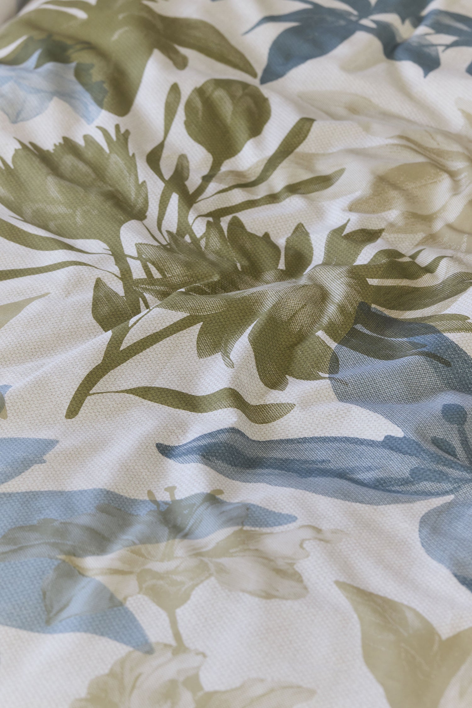 Flori Dekbedovertrek - Blauw