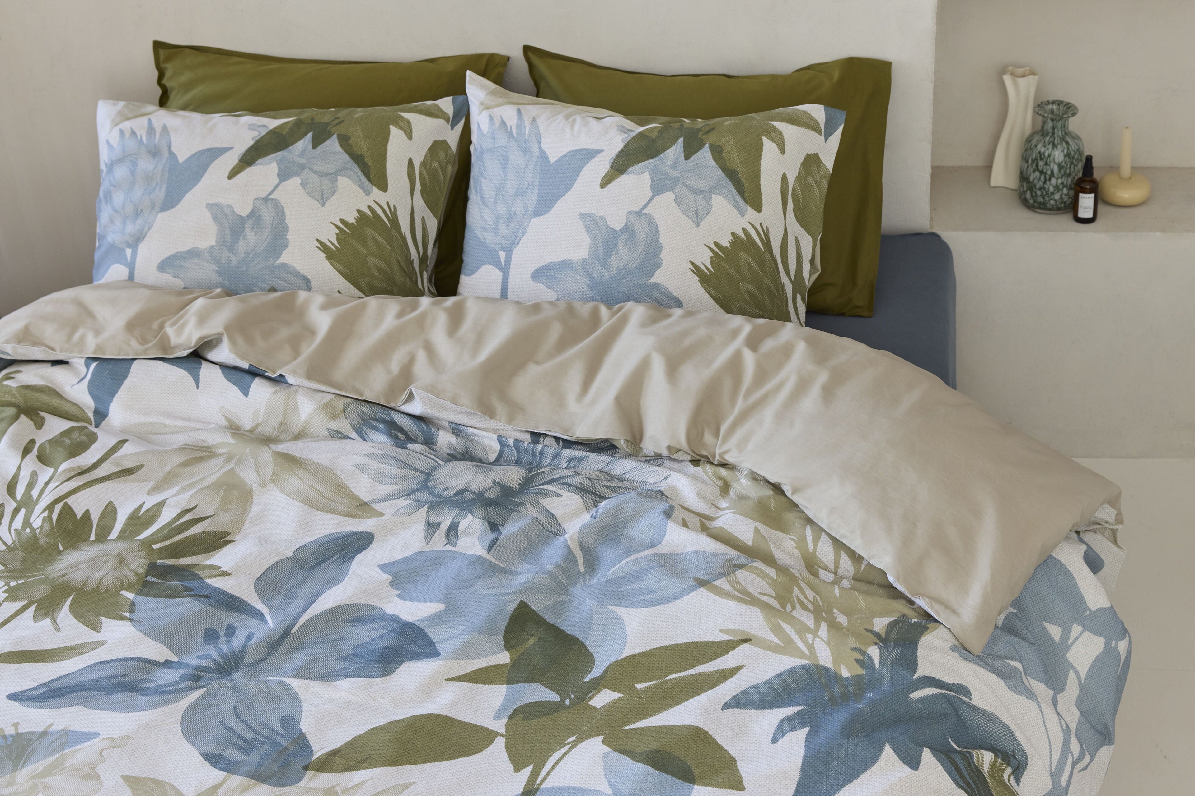 Flori Duvet Cover - Blue