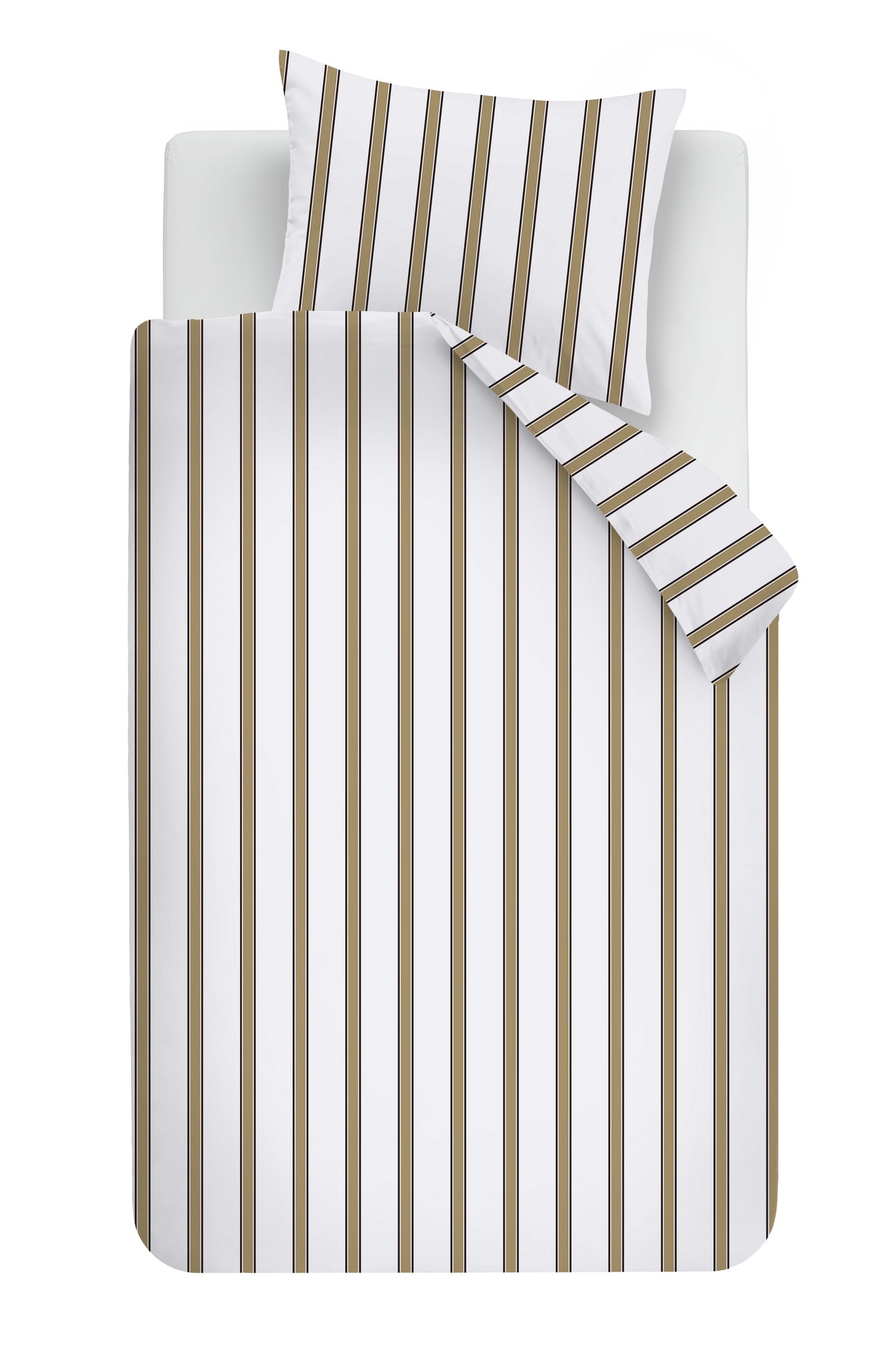 Fun Stripe Dekbedovertrek - Zand
