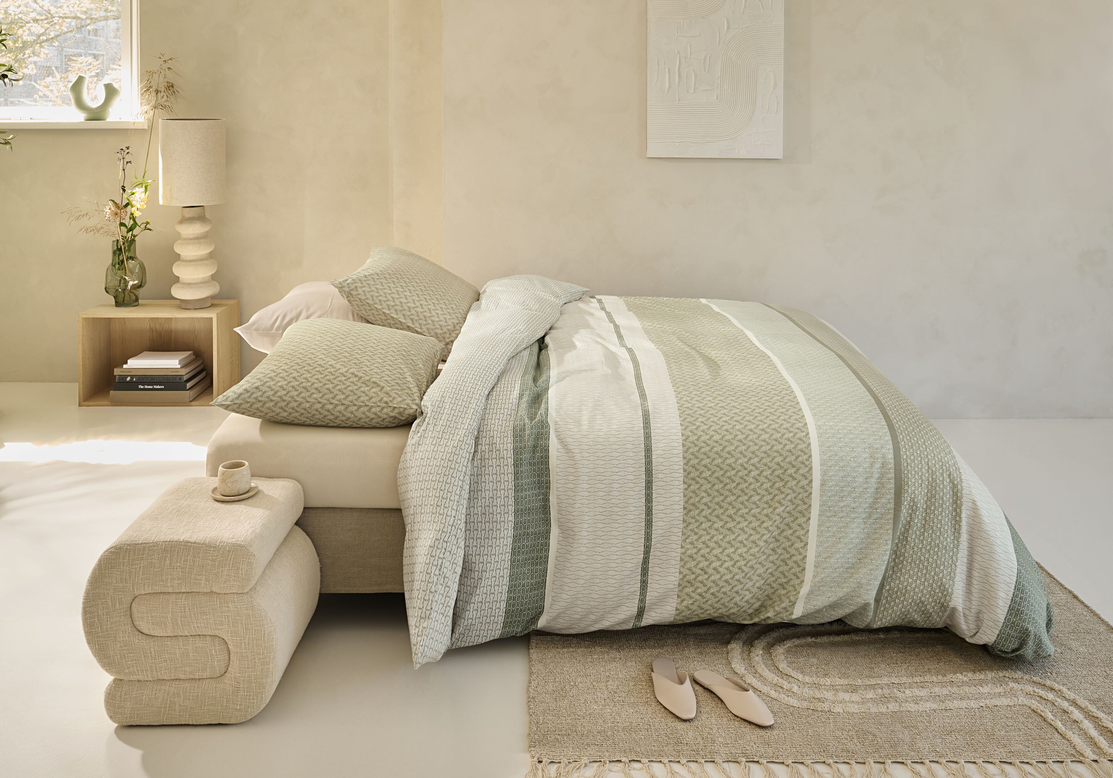 Hilde Duvet Cover - Grey Green