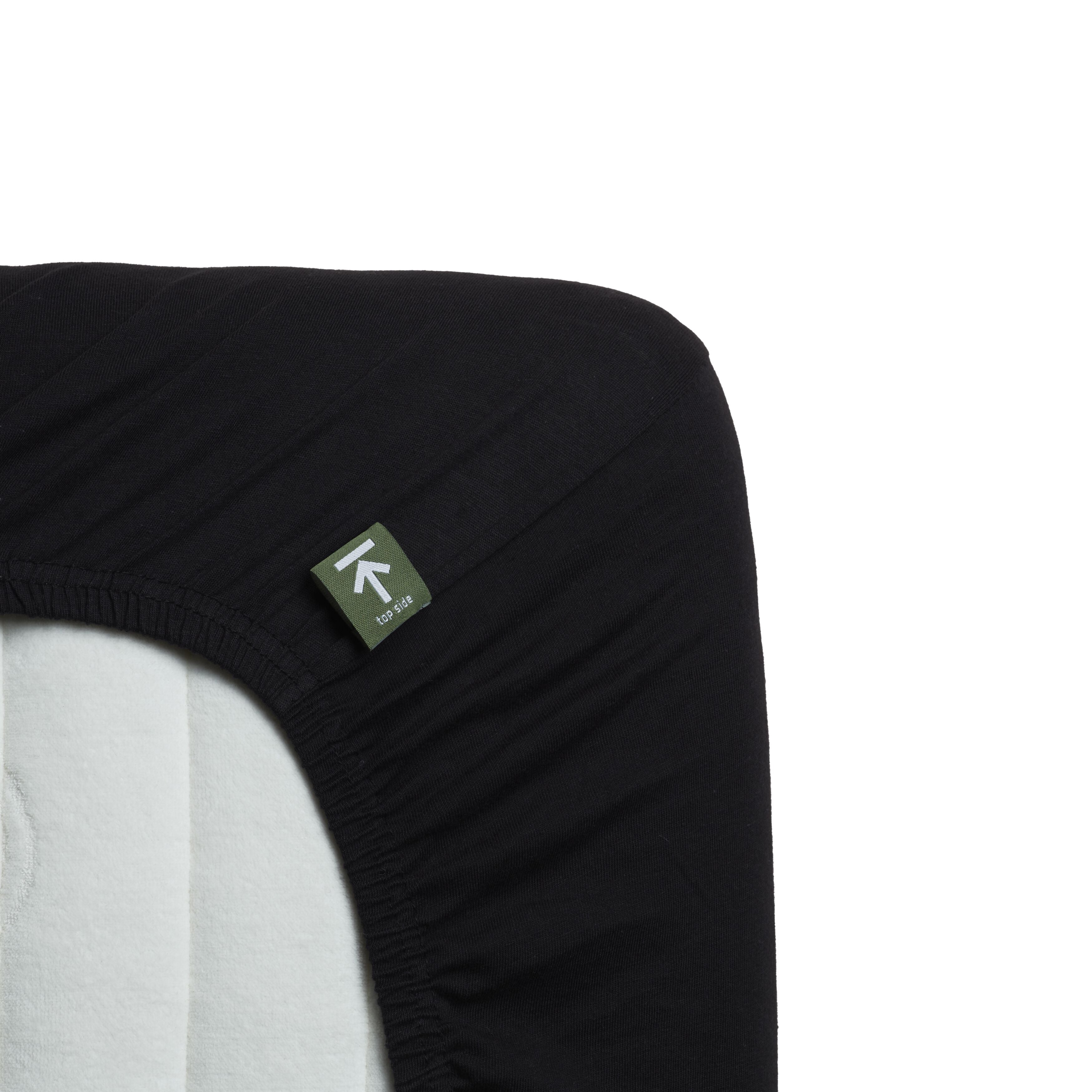 Jersey Super Stretch - Topper met split - Zwart