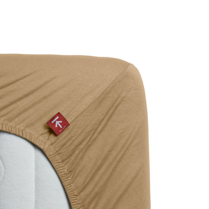 Jersey Super Stretch - Hoeslaken - Zand