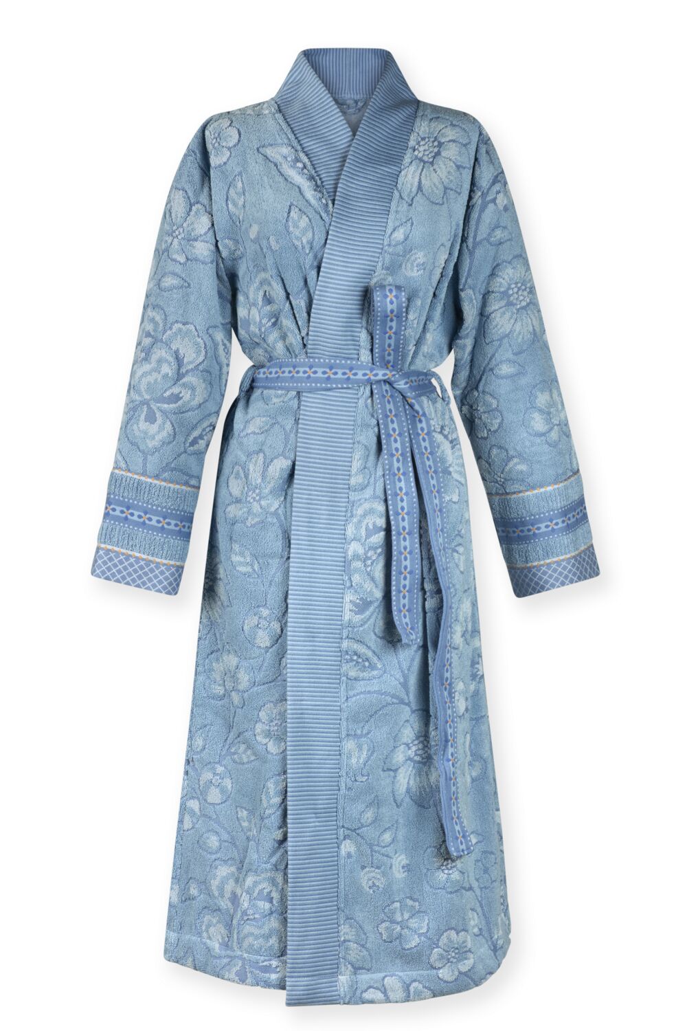 Pip Studio Jasmin Jacquard Badjas - Licht blauw