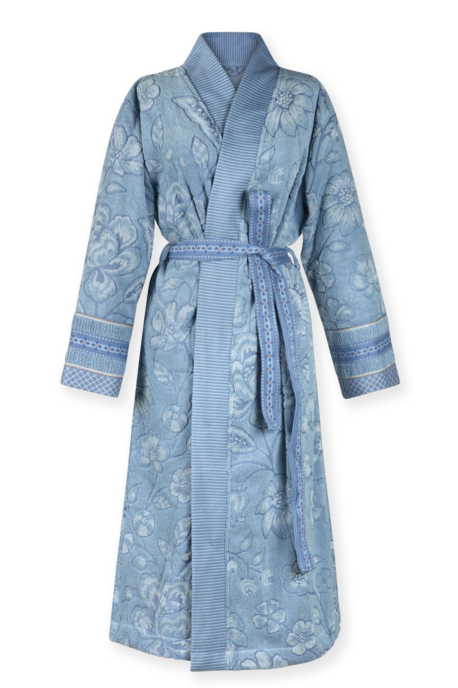 Pip Studio Jasmin Jacquard Badjas - Licht blauw