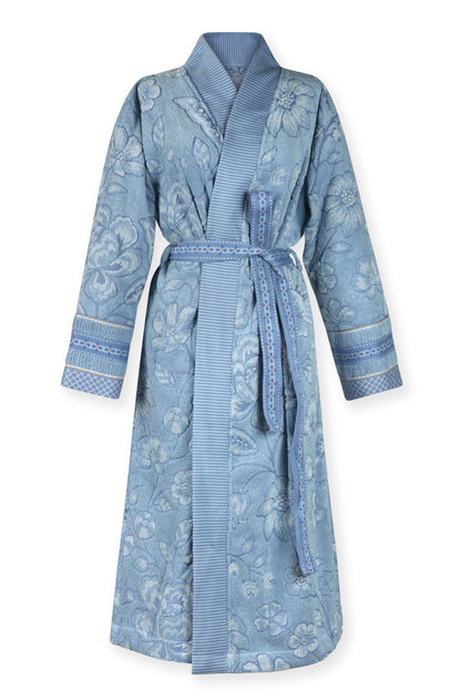 Pip Studio Jasmin Jacquard Badjas - Licht blauw